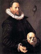 Frans Hals Portrait of a Man Holding a Skull. France oil painting artist